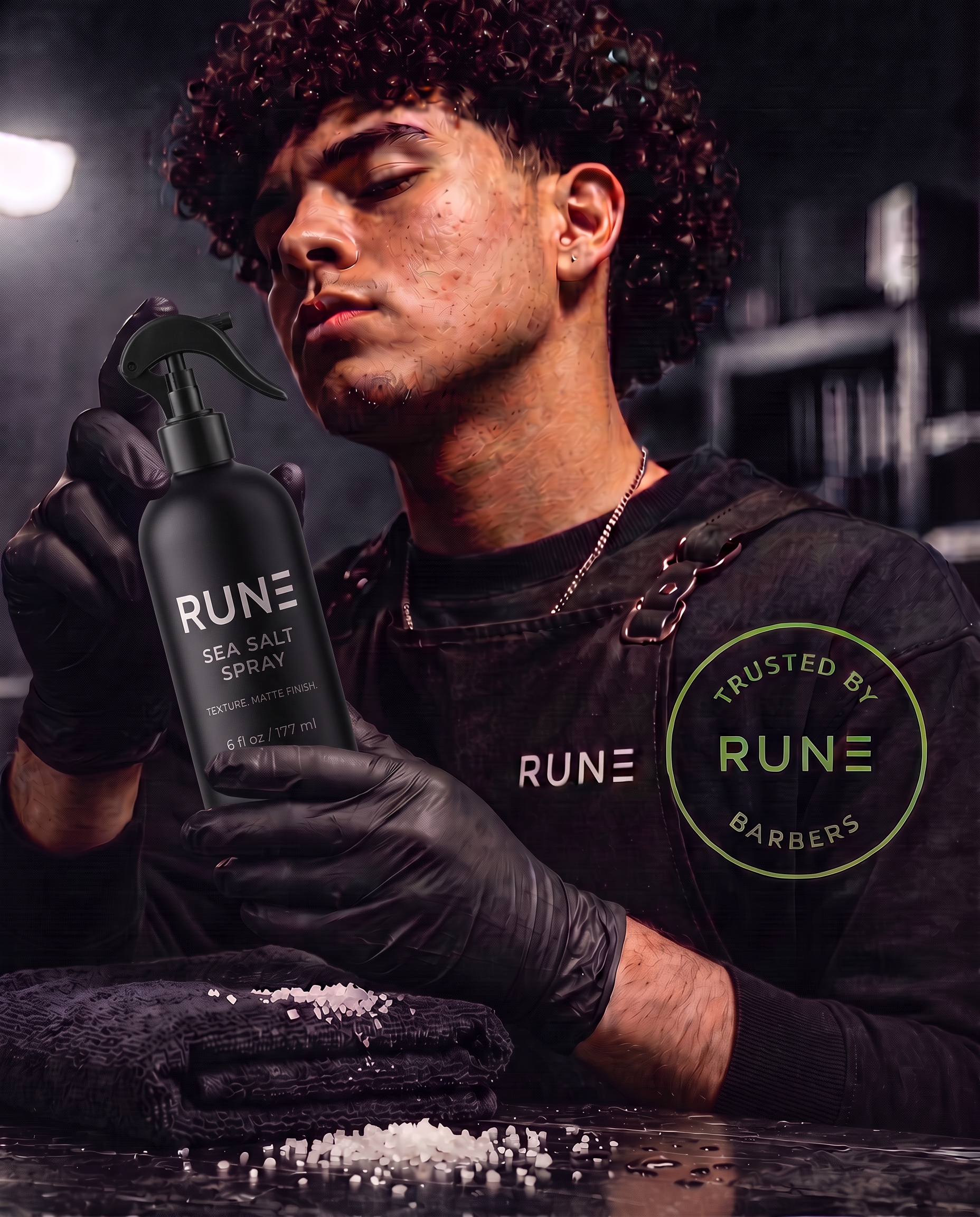 Jaziel, founder of Rune, in his Los Angeles barbershop